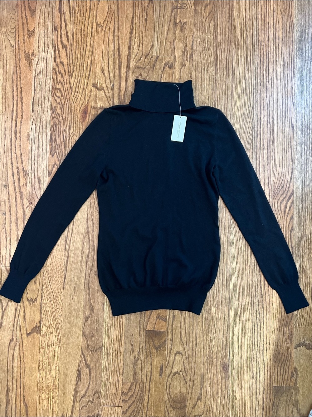 Women’s Silk/Cotton Blend Banana Republic Black Turtleneck Sweater